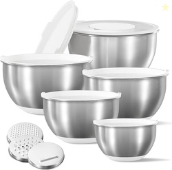 Stainless Steel Mixing Bowls with Lids Set,12 Pcs