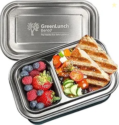 GreenLunch Bento Stainless Steel Bento Box, BPA-Free Lunch box with Sn