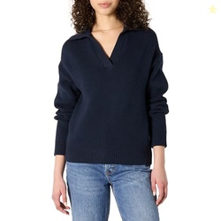Amazon Essentials Women's Relaxed-Fit Heavyweight Cotton Long Sleeve V