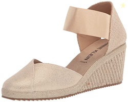 Anne Klein ZOEY ESPADRILLE WEDGE,NATURAL GOLD,11