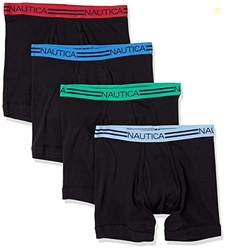 Nautica Men's Classic Cotton 4-Pack Boxer Briefs