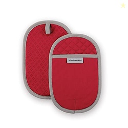 KitchenAid Asteroid Pot Holder 2-Pack Set, Fire Red, 6.5"x10"