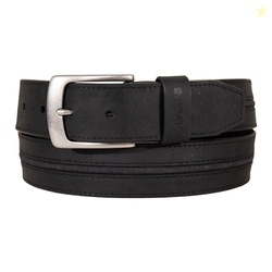 Wolverine Men's Leather Belt with Canvas/Cotton Inlay, Black, 44