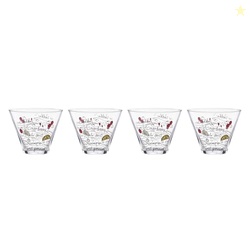 kate spade new york Make Merry Stemless Martini Glasses, Set of 4, Chr
