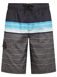 Kanu Surf Boys Playa Quick Dry UPF 50+ Beach Swim Trunks, Iconic Black