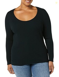 Amazon Essentials Women's Long-Sleeve Sweater Fine Gauge Stretch Scoop