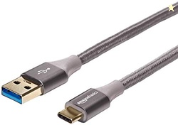 Amazon Basics USB-C to USB-A 3.1 Gen 1 Fast Charger Cable, Double Brai