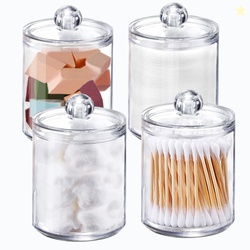 4 PACK Qtip Holder Dispenser