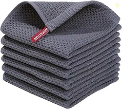 HomaxyCotton Waffle Weave Kitchen Dish Cloths, 6-Pack