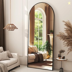 Arched Full Length Mirror Floor Mirrors with Aluminum Alloy Frame