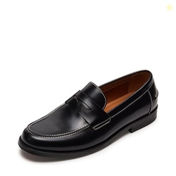 Steve Madden Men's Natan Leather Penny Moc,Black Leather,115
