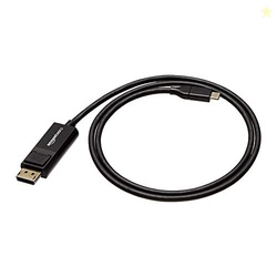 Amazon Basics Bi-Directional USB-C to DisplayPort Cable, 4K@60Hz, Comp