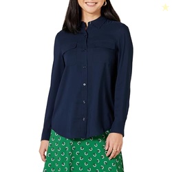 Amazon Essentials Women's Georgette Long Sleeve Relaxed-Fit Business C
