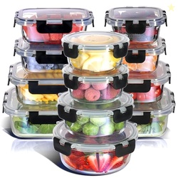Nestl 24pc Glass Storage Containers with Lids, 12 Glass Food Storage C