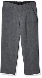 Calvin Klein Boys Flat-Front Bi-Stretch Dress Pant, Straight Leg Fit &
