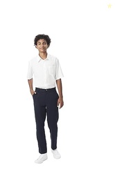 French Toast Men's Straight Fit Stretch Twill Chino Pant, Navy, 28X32