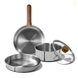 Carote 5-Piece Tri-Ply Stainless Steel Cookware Set