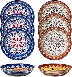 Yeacccng Bohemian Pasta Bowls Set of 6
