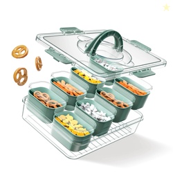 Cook With Color 8-Compartment Snackle Box