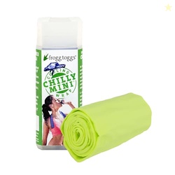 FROGG TOGGS Chilly Mini Cooling Neck Towel, High Vis Green, 29"L x 3"W