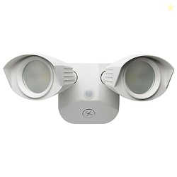 Nuvo 65/210 LED Dual-Head Security Light, 3000K, White