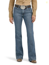 Wrangler Women's Retro High Rise Trouser Jean, Shelby, 30W x 32L