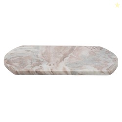 Creative Co-Op Long Marble Cutting Board, Buff, 12" x 8"