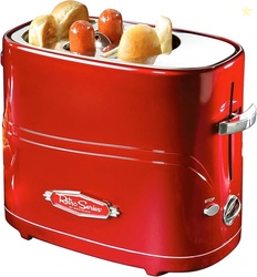 Nostalgia Retro Pop-Up 2 Hot Dog and Bun Toaster