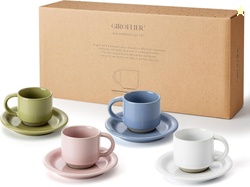 Oak Espresso Cups Set of 4