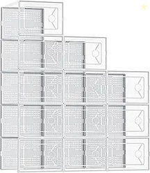 DUMOS Shoe Storage Boxes, 12-Pack