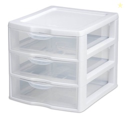 Sterilite, 3 Drawer Clear Storage Bin