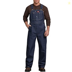 Dickies Men's Bib Overalls and Coveralls Workwear Apparel, Indigo Rigi
