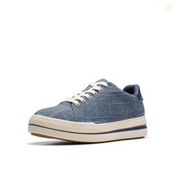 Clarks CloudSteppers Women's Audreigh Sun, Navy Textile, 7 Medium US