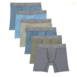 Hanes Boys' Originals Underwear Boxer Briefs Pack, Blue Oasis & Assort
