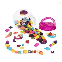 B. toys  Pop Arty! 150 Pieces  Jewlery Making Kit  Creative Pop Snap B
