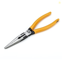 GEARWRENCH 8 Inch Dipped Handle Long Nose Plier - 82177-06, Chrome