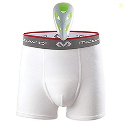 McDavid Boys' Boxer Brief Shorts with FlexCup Athletic Protection, Moi