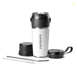 nutribullet Flip Portable Blender with Insulated Cup, White, NBPB50350