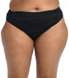 La Blanca Womens Island Goddess Banded Hipster Swimsuit Bikini Bottoms