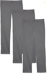 Amazon Essentials Girls' School Uniform Straight Leg Adjustable Waist 