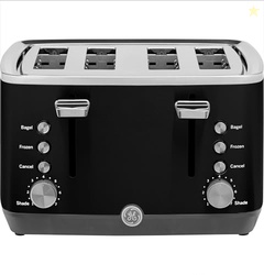GE 4 Slice Toaster | Extra Wide Slots for Bagels, Breads, Waffles & Mo