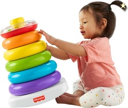 Fisher-Price Baby & Toddler Toy Giant Rock-a-Stack, 14+ Inches Tall, M