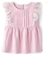 Gymboree,and Toddler Short Sleeve Woven Shirts,Simple Pink,6