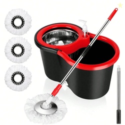 Spin Mop and Bucket Set with Wringer, 3 Refills
