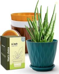 6 Inch Indoor Planter Pots, 4 Packs