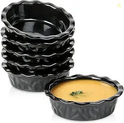 Vicrays Ceramic Pie Pan for Baking - Set of 6