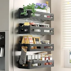 Sevenblue 4 Pack Strong Magnetic Spice Rack