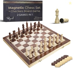 Wooden Magnetic Chess Set