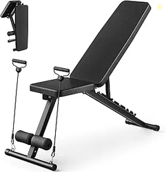 Adjustable Weight Bench for Home Gym, Foldable Workout Bench for Full 