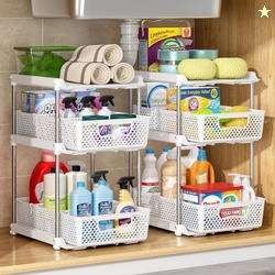 TAIMASI Pull-Out 3 Tier Bathroom Organizers, 2 (Count)